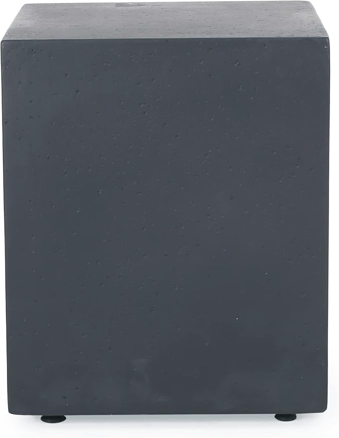 Christopher Knight Home Aidan Outdoor Tank Holder Side Table - Lightweight Concrete - Dark Gray