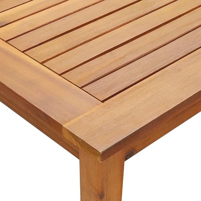 Outdoor Wooden Table,Rustic Farmhouse Style Dinner Table,Dining Table for Kitchen, Dining Room & Living Room,Patio Table 55.1"x31.5"x29.1" Solid Acacia Wood