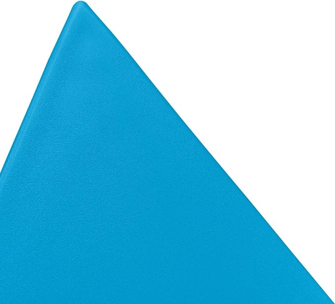 LeisureMod 15.75" Triangular Side Table, Stackable Plastic Accent End Table for Indoor & Outdoor Use, Weather-Resistant Modern Patio & Living Room Table, Set of 2, Blue
