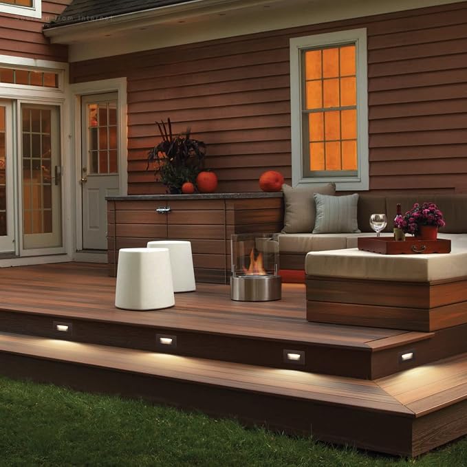 LEONLITE 12-Pack 5CCT 120V LED Step Lights, Horizontal, Oil Rubbed Bronze | 150LM, 5%-100% Dimmable, CRI90, ETL, Indoor Outdoor Stair Lights, Wet Location, 2700K/3000K/3500K/4000K/5000K, Aluminum