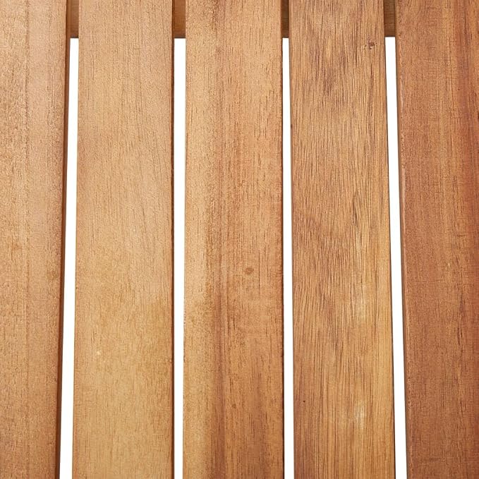 Outdoor Rectangular Dining Table, Solid Acacia Wood Garden Patio Furniture for Balcony, 43.3 x 26.4 x 29.1 in