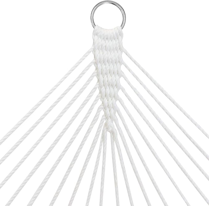 Sunnydaze Outdoor Hammock with Spreader Bar - 450-Pound Capacity Curved Spreader Bar Hammock - Multicolor Quatrefoil