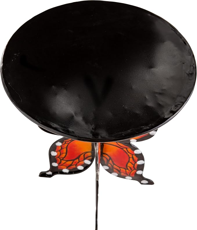 Evergreen Garden Beautiful Indoor Outdoor Metal Side Tables for Your Patio, Lawn, Garden or Home Décor (Butterfly)