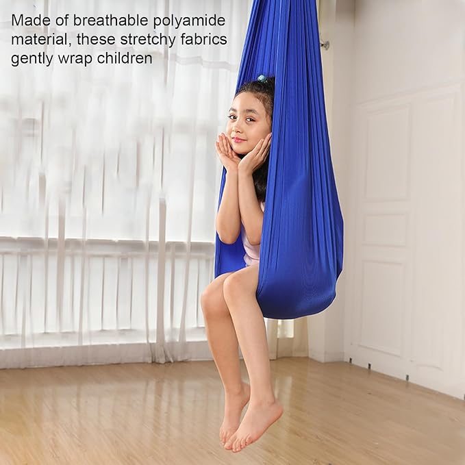 Talent Star Sensory Swing,Children Hammock,Sensory Swing for Kids with Special Needs Therapy Swing Cuddle Swing Indoor Outdoor for Child & Adult with Aspergers Sensory Integration Silver Gray