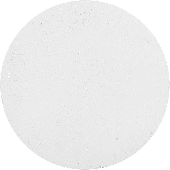 JONATHAN Y Hollie 18" White Frosted Polyresin Outdoor Side Table and Stool, All-Weather Textured Round Pedestal Accent Table for Patio, Garden, Modern Minimalist TBL1108A