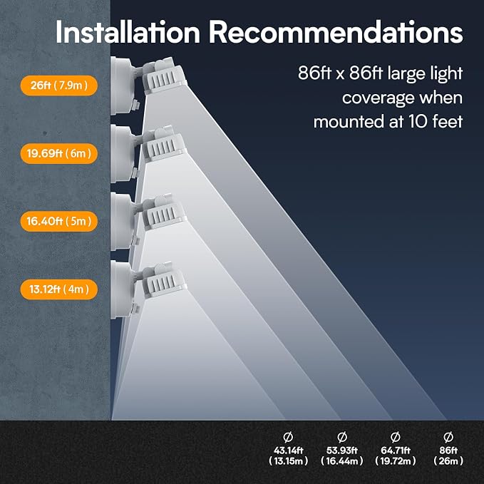Onforu 120W Dusk to Dawn Flood Light Outdoor, IP66 Waterproof, 5 Head,White | 12000lm 6500k Super Bright, Hardwired, Automatic Dusk to Dawn Outdoor Lighting for Home Garage,Yard, Driveways