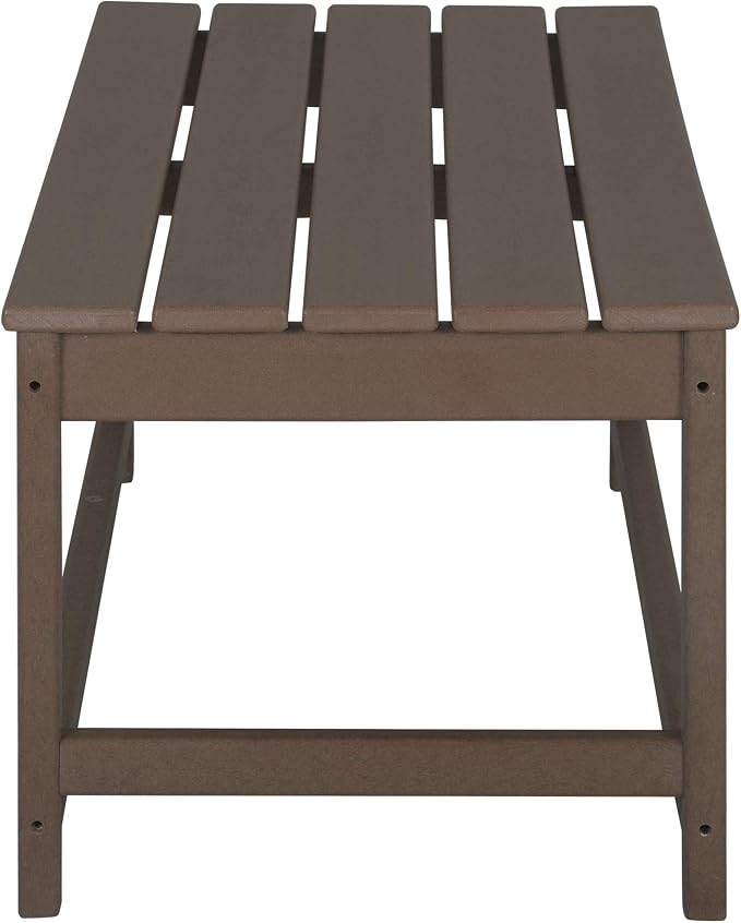 HDPE Laguna Outdoor Poly Adirondack Coffee Table, Dark Brown