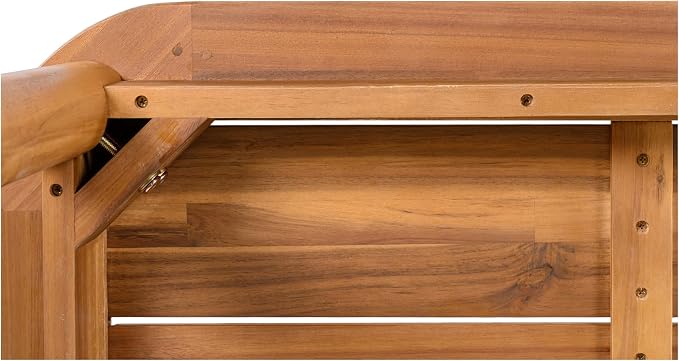 Christopher Knight Home Migas Patio Acacia Wood Dining Table, Indoor and Outdoor Dining Room Table for 6-8 Persons, Rectangular Dining Table for Backyard/Garden, Teak