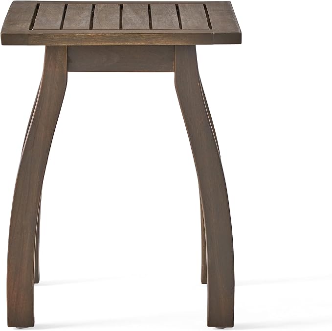 Patio Dining Table, Square, Acacia Wood, Grey