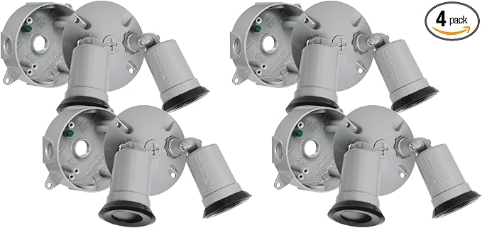 Hubbell-Bell LT233S Traditional Outdoor Flood Light Kit, Gray (Pack of 4)