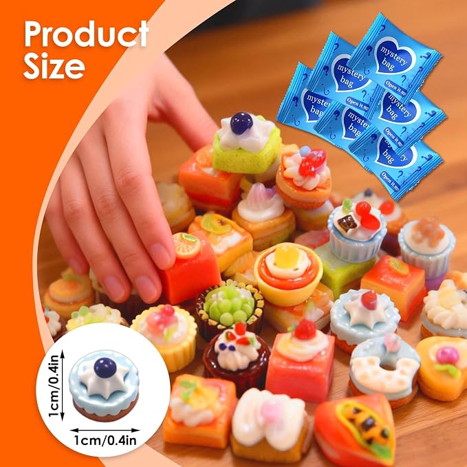 Mini Glow In The Dark Animal Resin Models, Resin Animals Mystery Bags, Individually Wrapped Blind Bags Tiny Animal Figurines, Collectible Mini Animals For Fairy Garden, DIY Crafts (200, Cake)