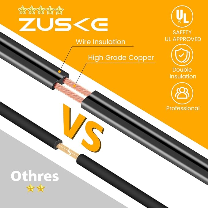 Zuske Outdoor Patio String Lights, 240FT LED with 120+4 ST38 Vintage Edison Bulbs, Waterproof Connectable Hanging Lights for Outside Backyard Bistro Porch (120FTx2)