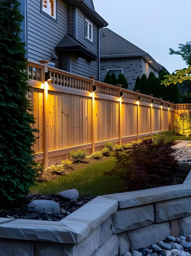 LEONLITE 4-Pack 3 Inch 5CCT Low Voltage LED Fence Lights Outdoor | 1800K/2700K/3000K/4000K/5000K, 12-24V AC/DC, CRI90, 3W LED Deck Lights, for Yard Garden, IP65, UL Listed, Black, Aluminum