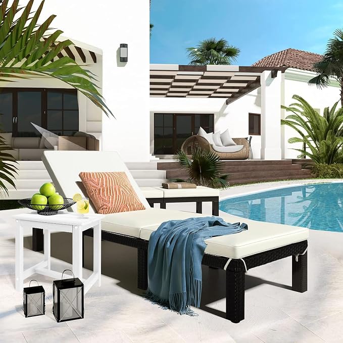 GARDENSTAR Adirondack Square Side Table,one-Tier Outdoor end Table, Patio Side Table for Pool,Porch,Backyard,Relaxing Companion