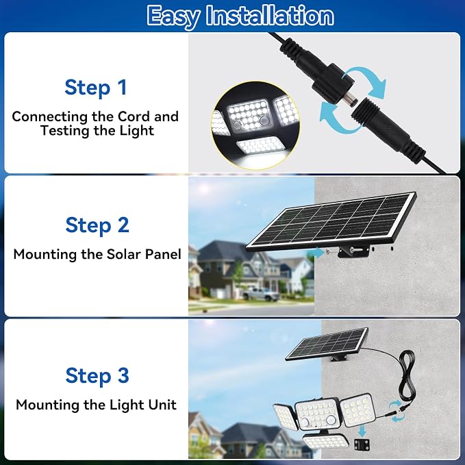 Aialun Solar Lights Motion Sensor Outdoor,5000mAh 292 LEDs 3600LM Bright 8500K Oversized Solar Security Flood Lights Outside Waterproof IP65,Remote Control,Dusk to Dawn 3 Modes for Backyard,Garage