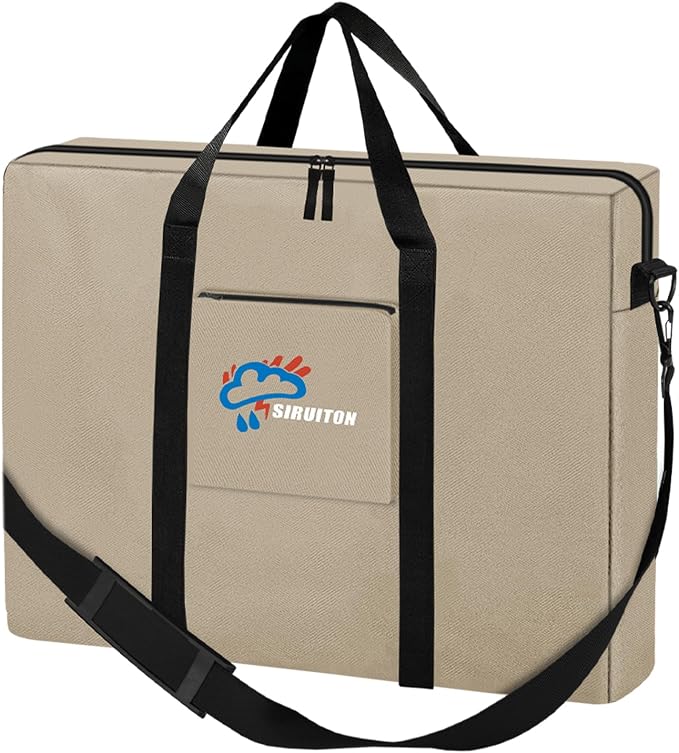SIRUITON Folding Table Storage Bag, Portable 600D WaterProof Carry Bag for Folding Picnic/Camp Tables with Reinforcing Plate & Shoulder Strap, 36" D x 30" W x4.7 H Fits 6FT Folding Tables