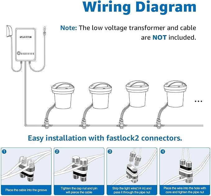 SUNVIE 5W 3000K Low Voltage Well Lights Landscape LED in Ground, 6 Pack | 12-24V AC/DC, Anti-Glare, Die-cast Aluminum, Waterproof, Fastlock2 Wire Connectors, Landscape Lighting for Walkway, Pathway