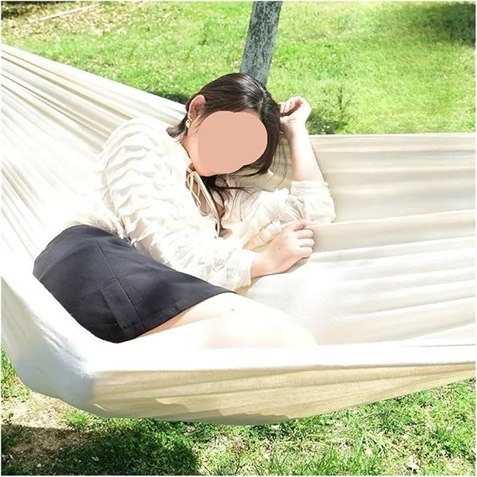 Hammocks, Camp Swings Hammock Garden Travel Sleeping Rest Balcony Hammock Patio Portable Camp Supplies,for Outside(Beige,Double)