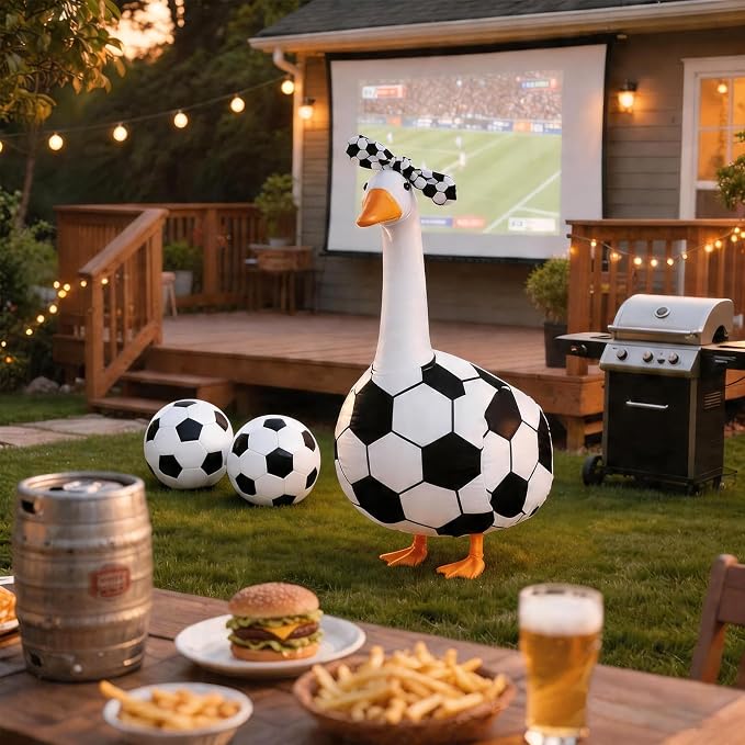 Celltestria Soccer Goose Outfits Football Porch Goose Costume 2026 World Cup Goose Clothes for 23" Geese Football Party Sport Season Outdoor Patio Yard Lawn Garden Art Decoration