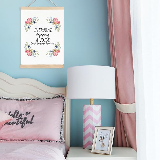 FDHSPAAM Speech Therapy Posters Wall Art Decor, Speech Therapy Room Classroom Decor, Everyone Deserves a Voice Wall Art Posters for Classroom School Counseling Therapist Office, 12x16 Inch