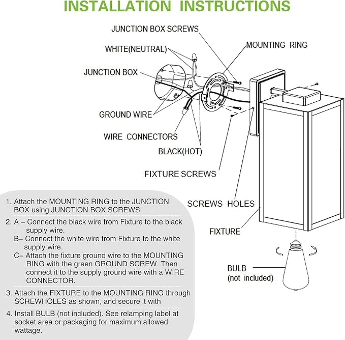 hykolity Large Size Outdoor Wall Lights,16 Inch Wall Lantern | Waterproof Exterior Wall Sconce, Anti-Rust Wall Mounted Lighting with Glass Shade, Lamp with E26 Socket for Porch, 2 Pack