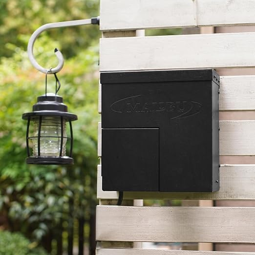 Malibu 600W Low Voltage Transformer Outdoor Landscape Lighting Transformer 120V AC to 12V AC with Sensor and Weather Shield for Garden LED Lighting, Spotlight, Pathway Light, ETL Listed