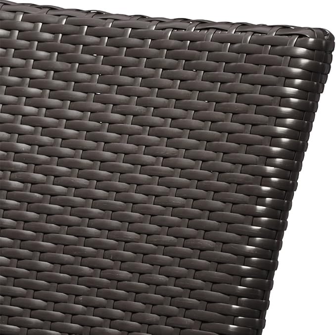 Modway Convene Wicker Rattan Outdoor Patio Dining Armchair With Cushion in Espresso Red