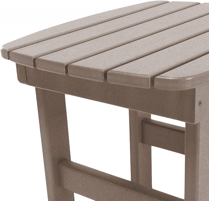 Pawley's Island Original Weatherwood Outdoor Side Table, Durawood, Stainless Steel Hardware, Mortise and Tenon Joints, Fit N Finish Design, Handcrafted in The Carolinas