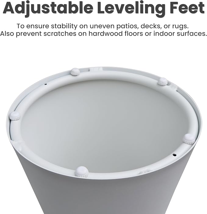 Round Patio Coffee Table: All Weather Aluminum Accent Table, Small End Table for Compact Condo, Outdoor Indoor Side Table for Balcony Poolside Porch Cafe Bistro, φ19.7''x18''(H), White