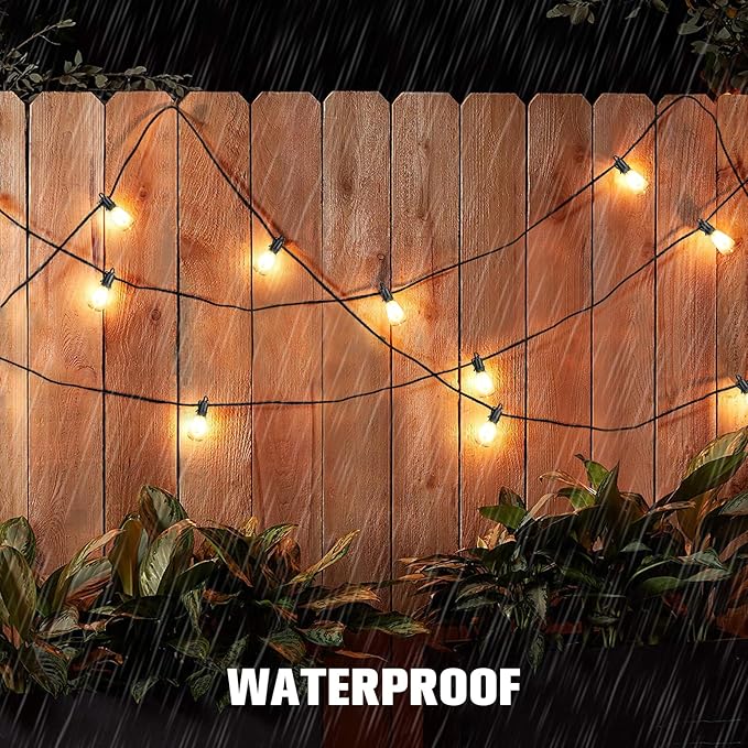 60FT Solar String Lights Outdoor Waterproof with Remote,Shatterproof ST38 20 LED Bulbs,2700K Dimmable Solar Lights Outdoor,Outside Hanging Lights for Patio,Garden,Camping,Deck,Backyard Decor