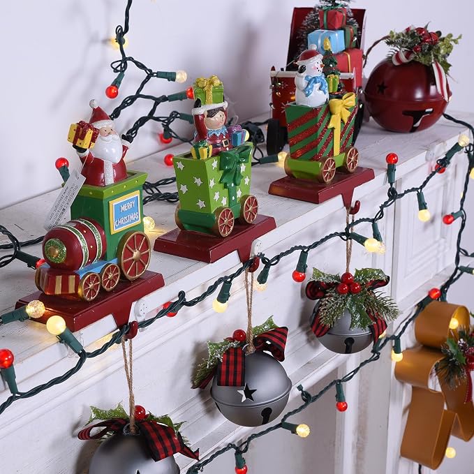 Globe String Lights, Fairy Lights Plug in 19FT Christmas Lights 70LED Pearlized Glass Bulbs Multicolor Outdoor Indoor String Lights UL Certified Christmas Lights for Bedroom Party Tree Decor