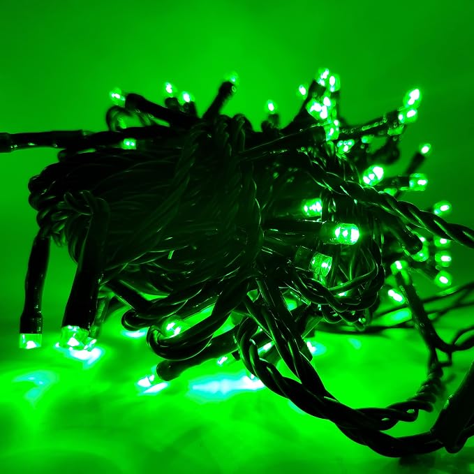 12V Outdoor String Lights- Low Voltage Outdoor String Lights -Works with Low Voltage Landscape Lighting Systems -for Holiday Decorations, Christmas Tree Lights Holiday Party Wedding((Green))