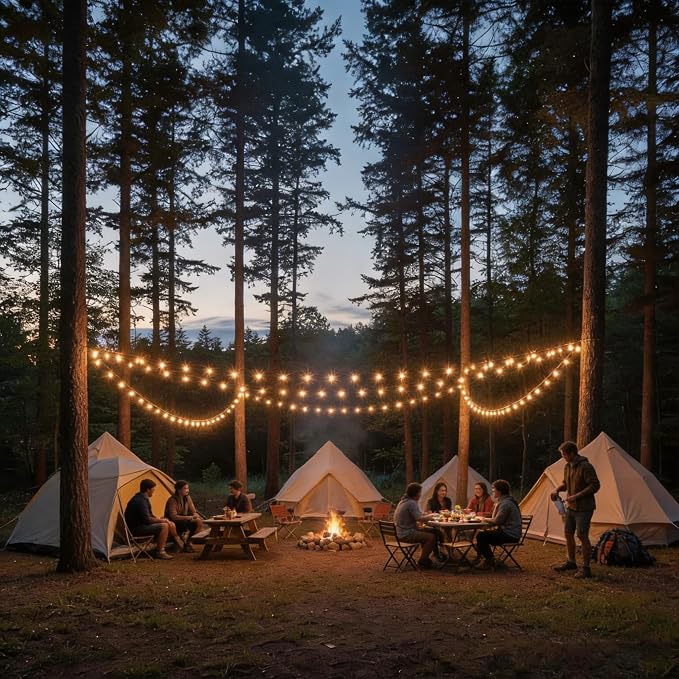 RTTY 200 FT Outdoor String Lights Waterproof, Outside Patio Light 104 Bulbs | Commercial Dimmable G40 LED Lights Shatterproof, Hanging Lighting for Cafe, Bistro, Porch, Deck, Backyard,Wedding, 2700K