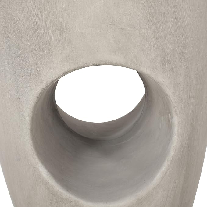 Samuel Indoor Contemporary Lightweight Concrete Accent Side Table