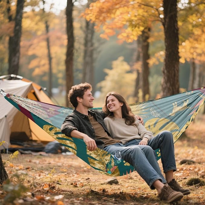 Tropical Leaf and Pet Camping Hammock Fabric for Outside Patio Garden