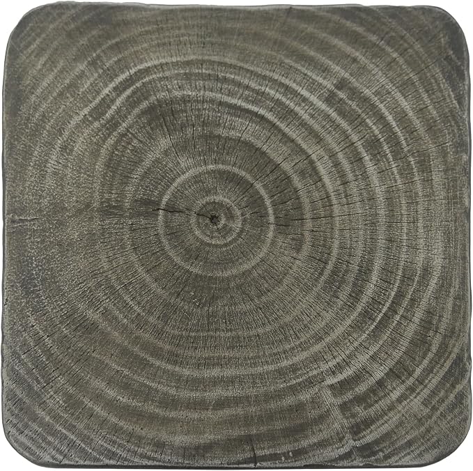 Christopher Knight Home Novi 26.8" H Lightweight Concrete Outdoor Side Table, Hollow Twist-Shaped Patio End Table, MGO Outdoor Coffee Table, Garden Plant Stand Indoor, Wood-Like Texture, Gray