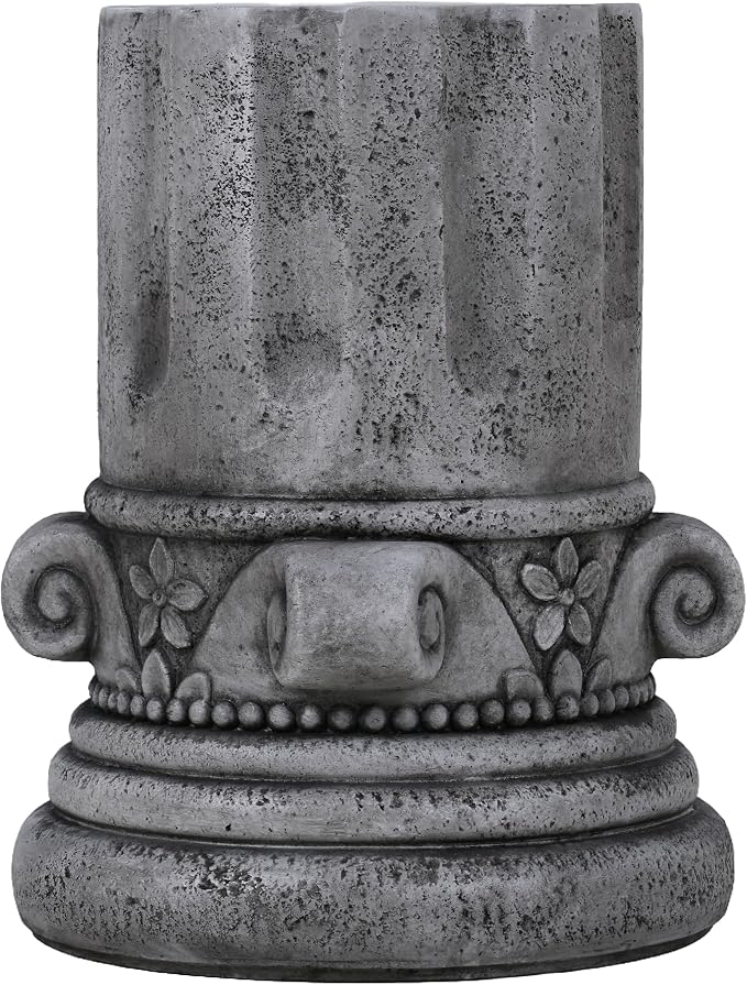 Cement Outdoor Side Table, Modern Round Garden Stool Accent Table, MGO Patio End Table Indoor Outdoor Living Room Patio Deck Garden