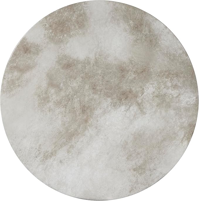 Morden Fort Modern Concrete Round Side Table with Stone-Look Finish, 18" Multifunctional Round End Table Table for Living Room, Bedroom, Balcony, Waterproof Stool for Indoor Outdoor Use