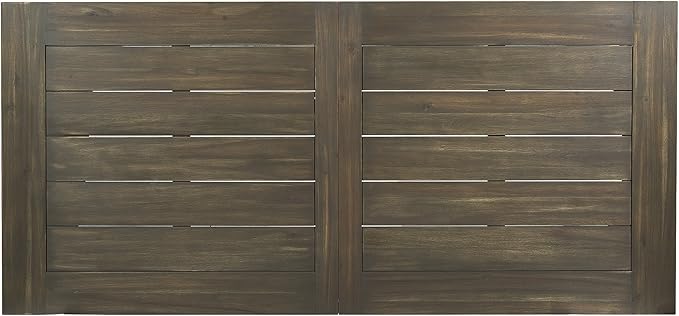 Christopher Knight Home Della Outdoor Acacia Wood Dining Table with Metal Legs, Grey Finish / Rustic Metal