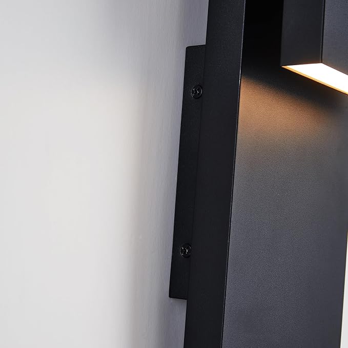 Tarentlight Modern LED Outdoor Wall Sconce 17W Integrated LED Outdoor Wall Mount,Anti Rust Textured Black Suit for Wet Locations and All Rooms,Easily Installed in Any Direction.Bulb Included.