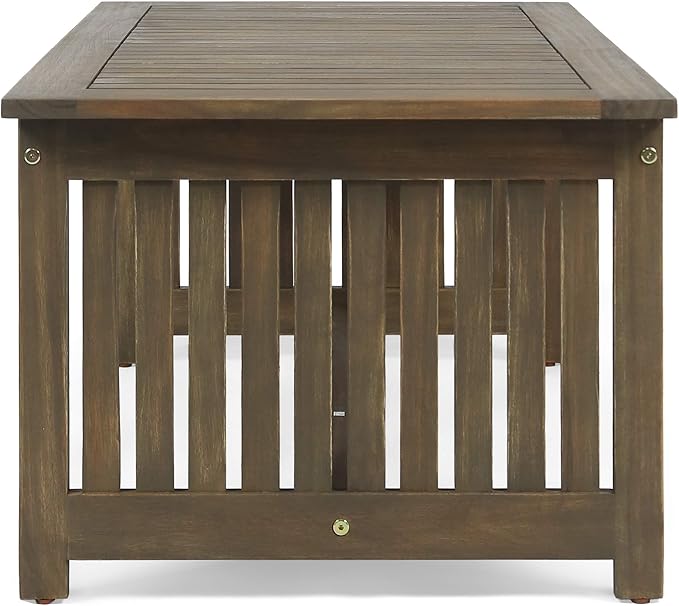 Christopher Knight Home Grace Outdoor Acacia Wood Coffee Table, Gray Finish