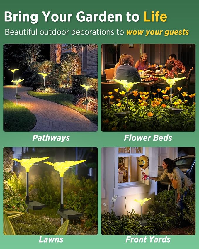 Solar Butterfly Garden Light with Moving Wings Bringing Your Garden to Life - 1 Pack