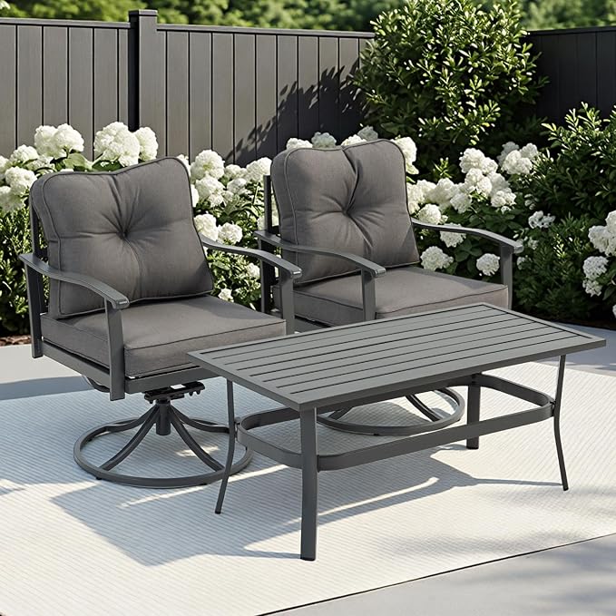 Outdoor Patio Furniture Set, 1 PCS Outdoor Coffee Table, for Garden/Backyard/Porch, Grey