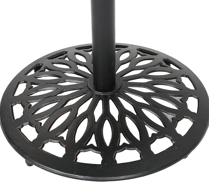 Christopher Knight Home Arlana Outdoor Cast Aluminum Bar Table, Shiny Copper Finish