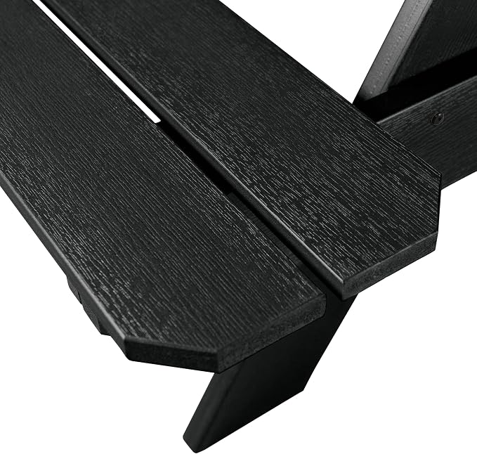 Highwood Professional Commercial Grade National Picnic Table, Black