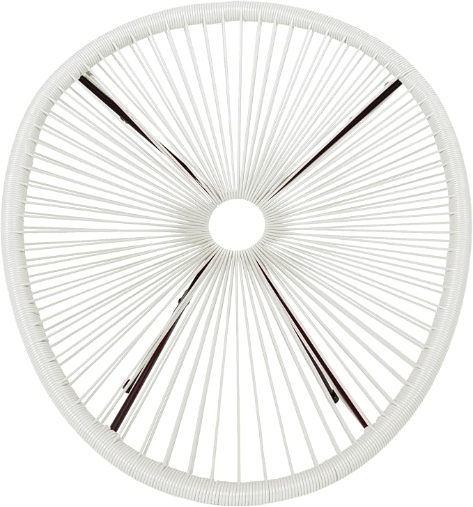 Christopher Knight Home Outdoor Hammock Weave Chair with Steel Frame (Set of 2) - White and Black Finish