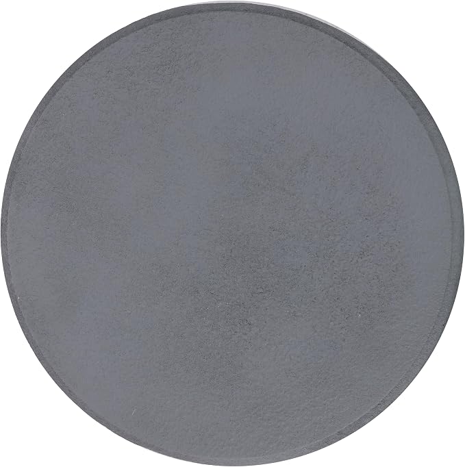 JONATHAN Y Rashida 18" Modern Round Polyresin Indoor Outdoor Accent Coffee Table, Weather Resistant Low Table with Chunky Ribbed Stacked Ring Design and Tripod Pillar Base, Gray Frosted TBL1106A