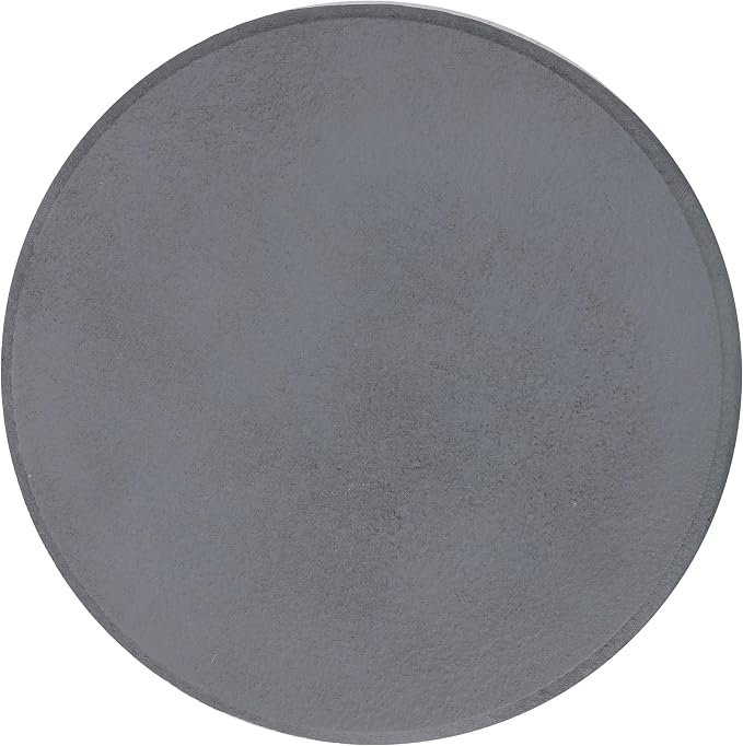 JONATHAN Y Rashida 13.5" Gray Frosted Modern Round Polyresin Indoor Outdoor Accent Coffee Table, Weather Resistant Low Table with Chunky Ribbed Stacked Ring Design and Tripod Pillar Base TBL1105C