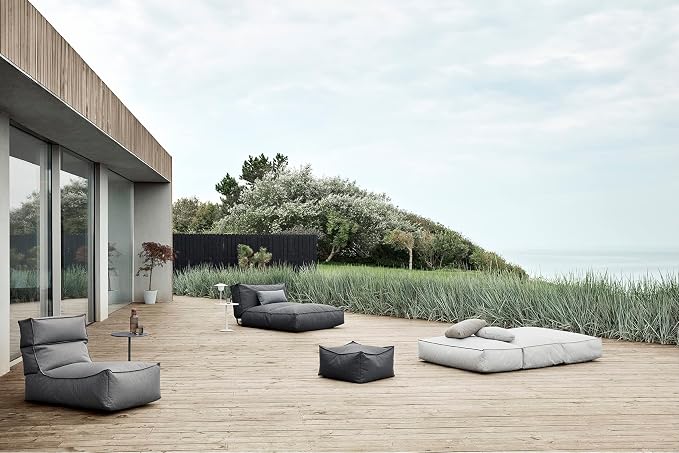 blomus Stay Outdoor Side Table, 45x40cm / 17.7x15.8in, Magnet (Charcoal)