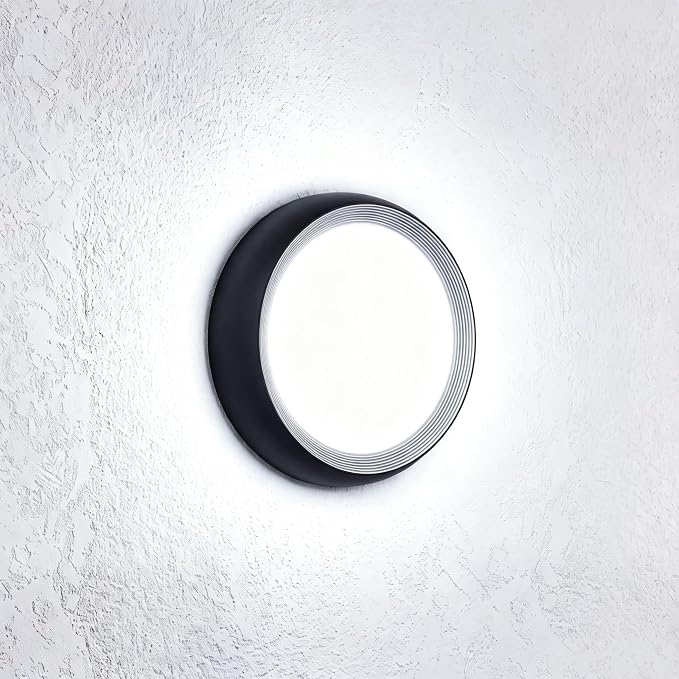 36W Outdoor LED Wall Lights Black | 6000K Outdoor Wall Sconces, IP65 Waterproof Aluminum Acrylic Shade for House Front Porch Garage Garden